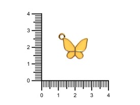 Dije Esmaltado Mariposas Amarillas Doradas